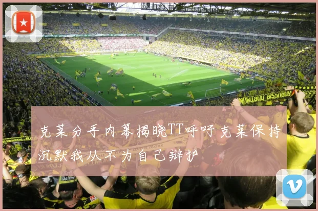 克莱分手内幕揭晓TT呼吁克莱保持沉默我从不为自己辩护